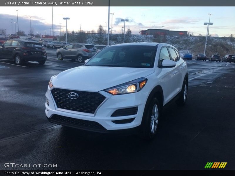 Winter White / Gray 2019 Hyundai Tucson SE AWD