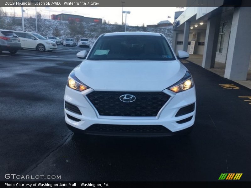 Winter White / Gray 2019 Hyundai Tucson SE AWD