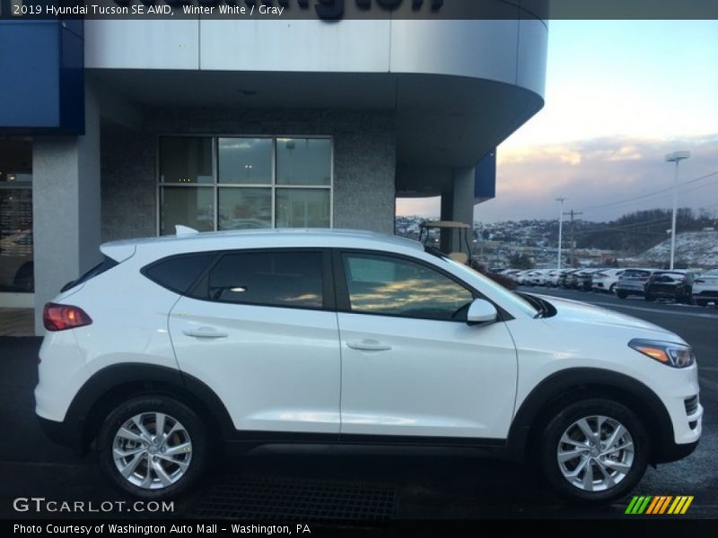 Winter White / Gray 2019 Hyundai Tucson SE AWD