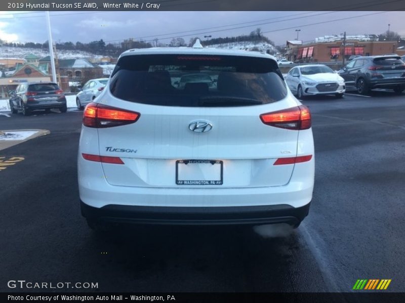 Winter White / Gray 2019 Hyundai Tucson SE AWD