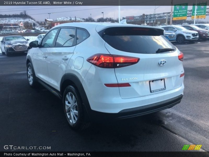 Winter White / Gray 2019 Hyundai Tucson SE AWD
