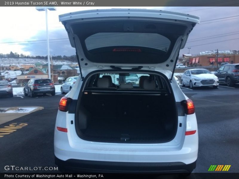 Winter White / Gray 2019 Hyundai Tucson SE AWD