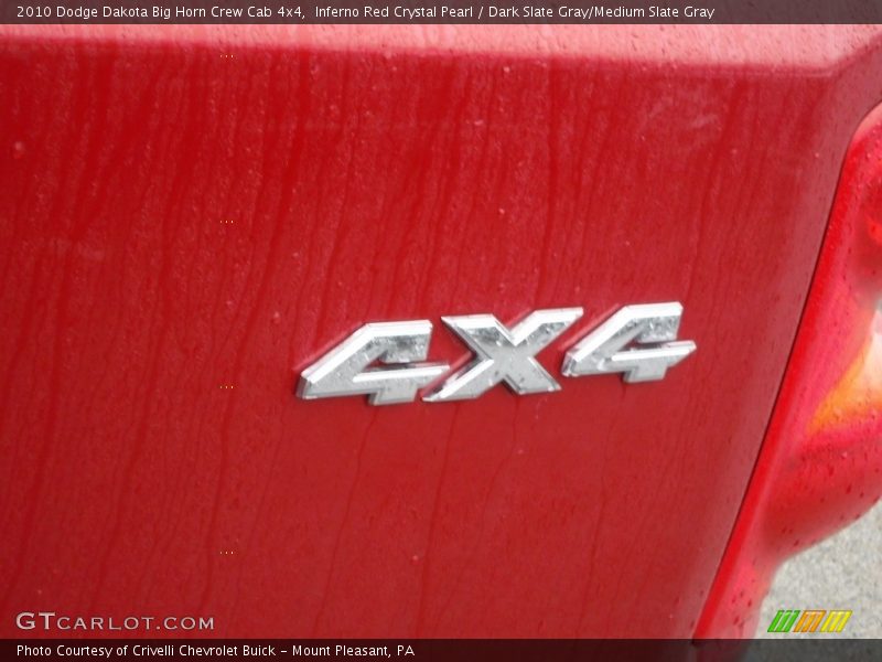 Inferno Red Crystal Pearl / Dark Slate Gray/Medium Slate Gray 2010 Dodge Dakota Big Horn Crew Cab 4x4