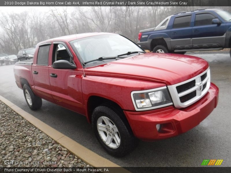 Inferno Red Crystal Pearl / Dark Slate Gray/Medium Slate Gray 2010 Dodge Dakota Big Horn Crew Cab 4x4