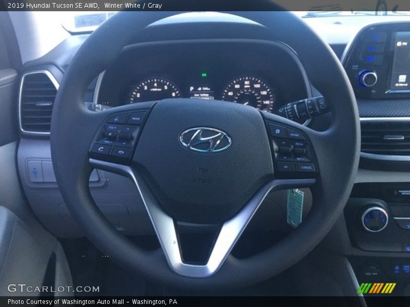 Winter White / Gray 2019 Hyundai Tucson SE AWD