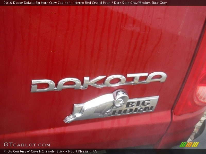 Inferno Red Crystal Pearl / Dark Slate Gray/Medium Slate Gray 2010 Dodge Dakota Big Horn Crew Cab 4x4