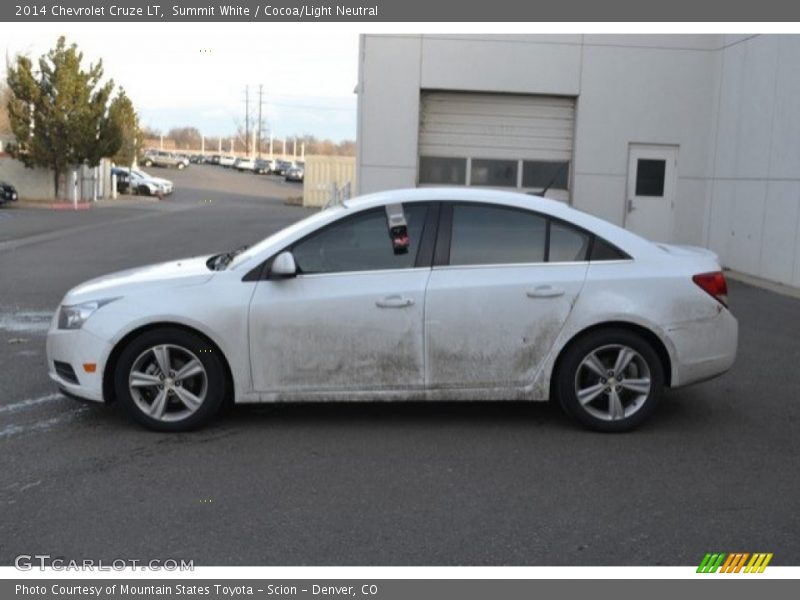 Summit White / Cocoa/Light Neutral 2014 Chevrolet Cruze LT