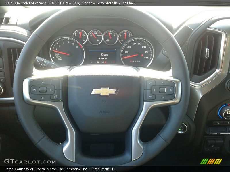 Shadow Gray Metallic / Jet Black 2019 Chevrolet Silverado 1500 LT Crew Cab