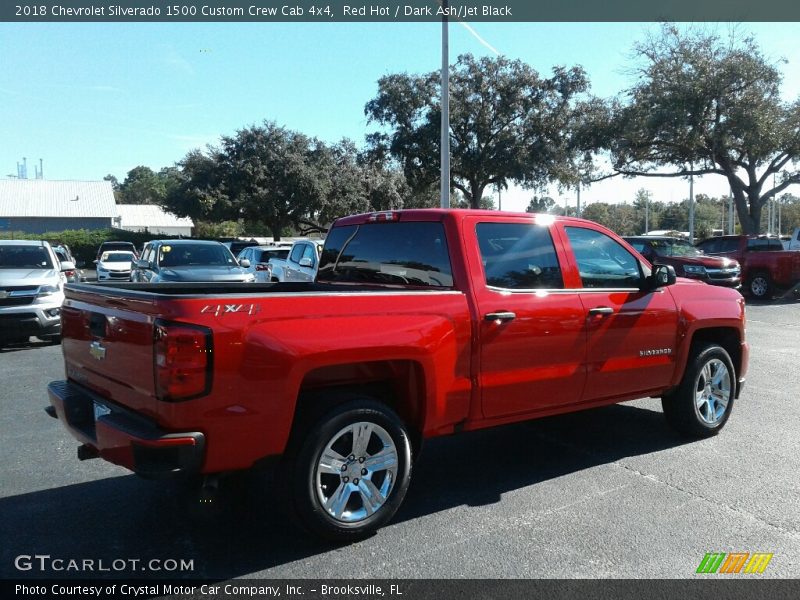 Red Hot / Dark Ash/Jet Black 2018 Chevrolet Silverado 1500 Custom Crew Cab 4x4