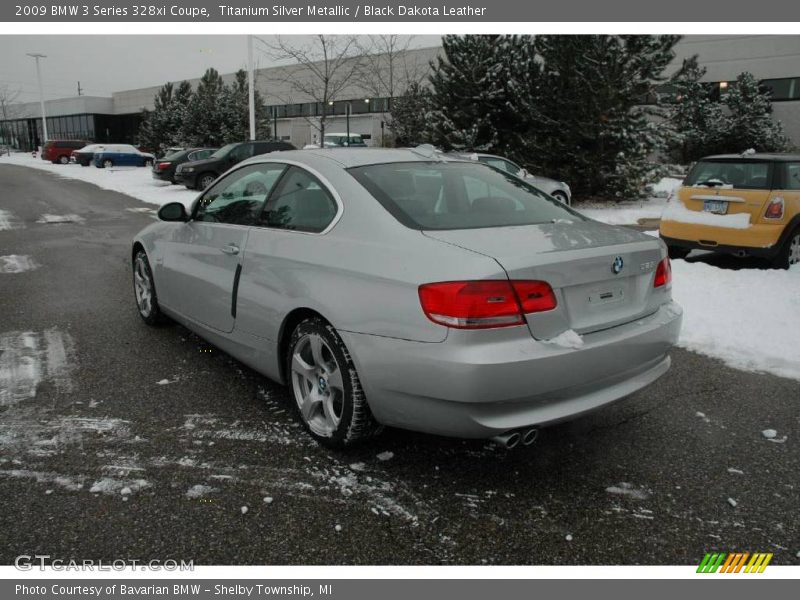 Titanium Silver Metallic / Black Dakota Leather 2009 BMW 3 Series 328xi Coupe
