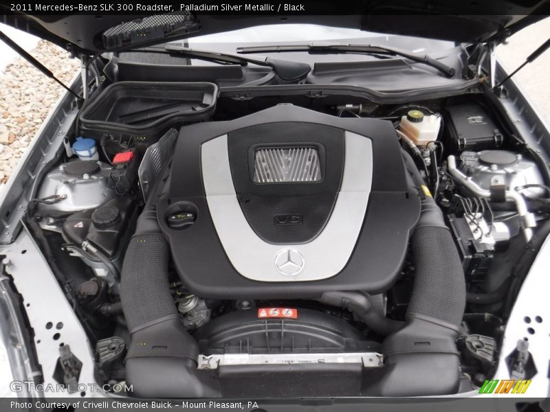 Palladium Silver Metallic / Black 2011 Mercedes-Benz SLK 300 Roadster