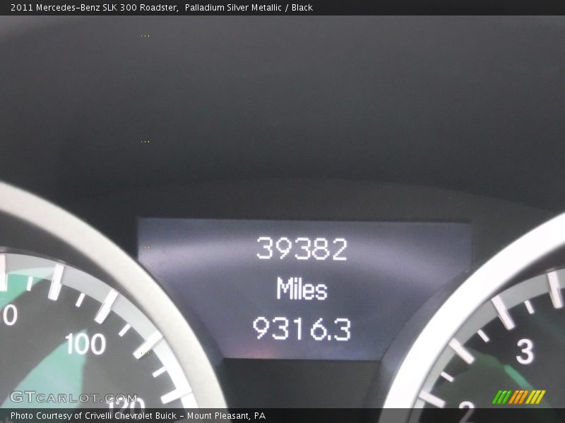 Palladium Silver Metallic / Black 2011 Mercedes-Benz SLK 300 Roadster