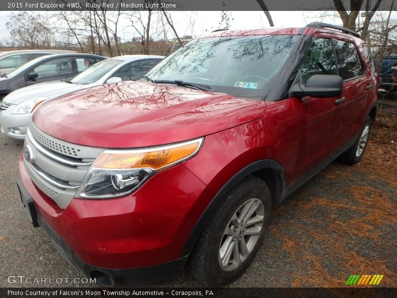 Ruby Red / Medium Light Stone 2015 Ford Explorer 4WD