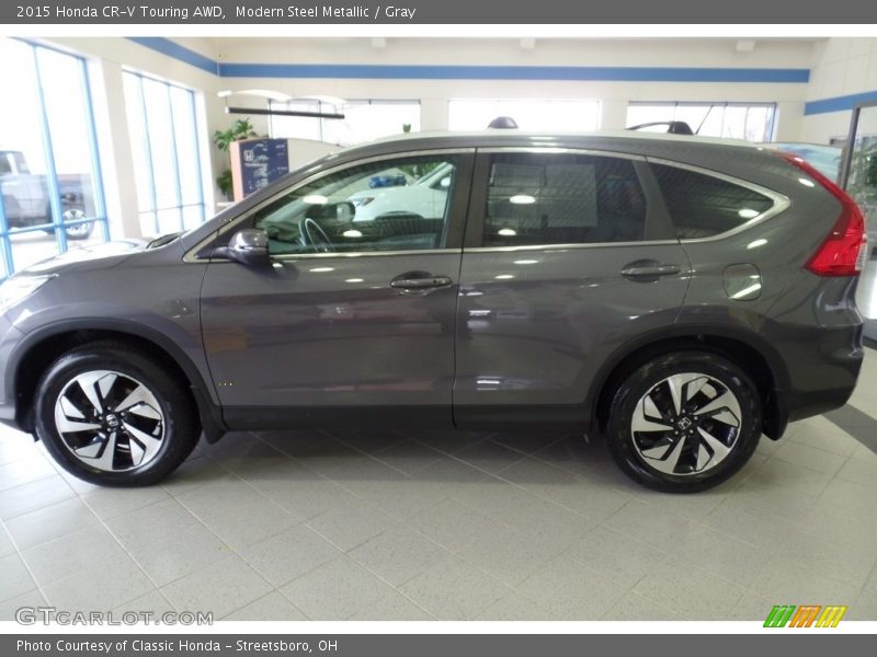 Modern Steel Metallic / Gray 2015 Honda CR-V Touring AWD