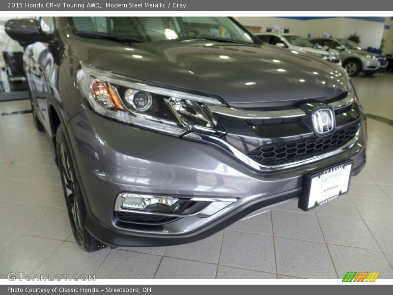 Modern Steel Metallic / Gray 2015 Honda CR-V Touring AWD