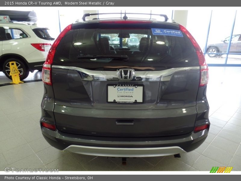 Modern Steel Metallic / Gray 2015 Honda CR-V Touring AWD