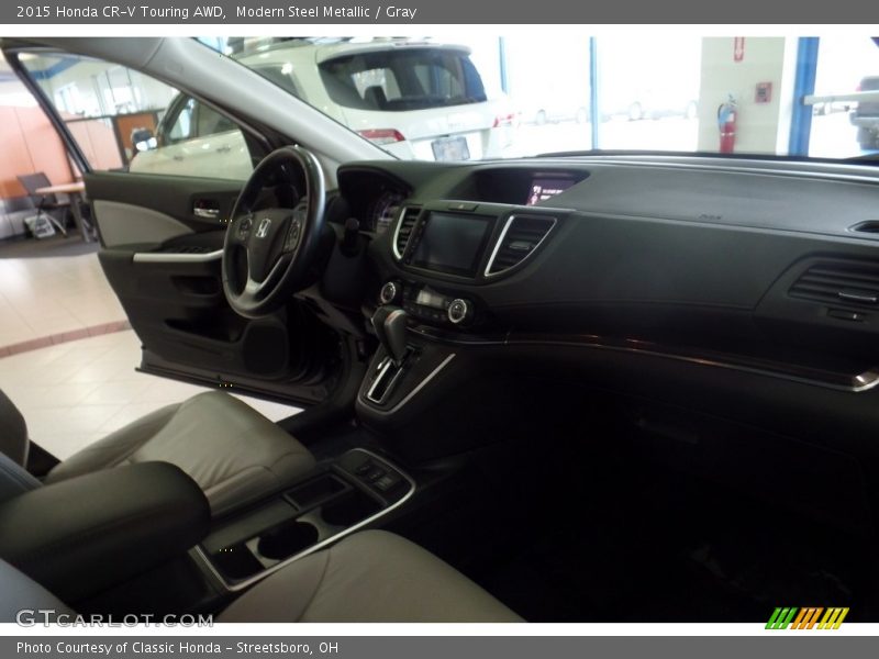 Modern Steel Metallic / Gray 2015 Honda CR-V Touring AWD