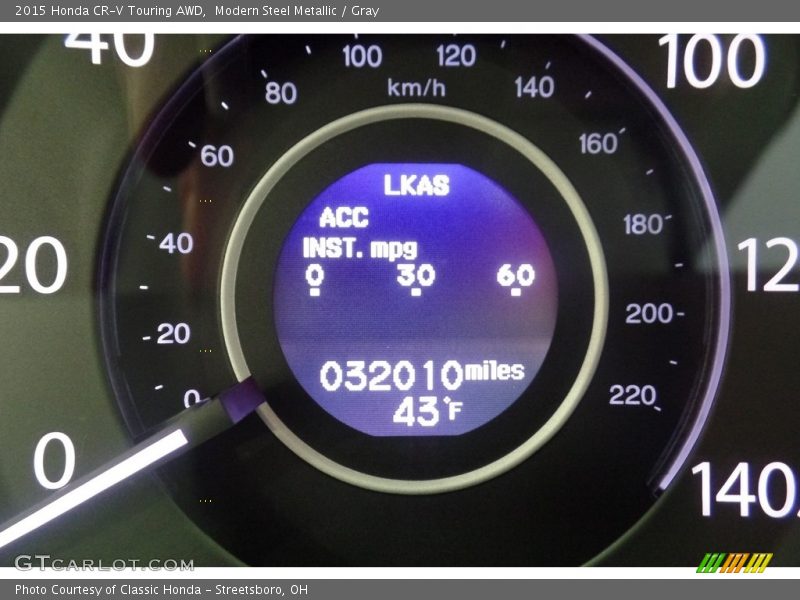 Modern Steel Metallic / Gray 2015 Honda CR-V Touring AWD