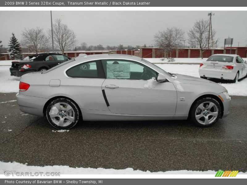 Titanium Silver Metallic / Black Dakota Leather 2009 BMW 3 Series 328xi Coupe