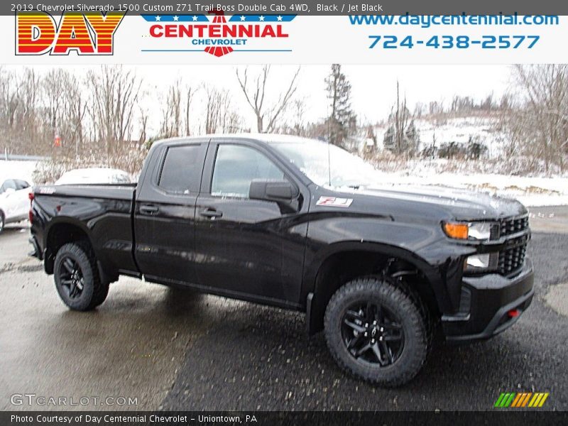 Black / Jet Black 2019 Chevrolet Silverado 1500 Custom Z71 Trail Boss Double Cab 4WD