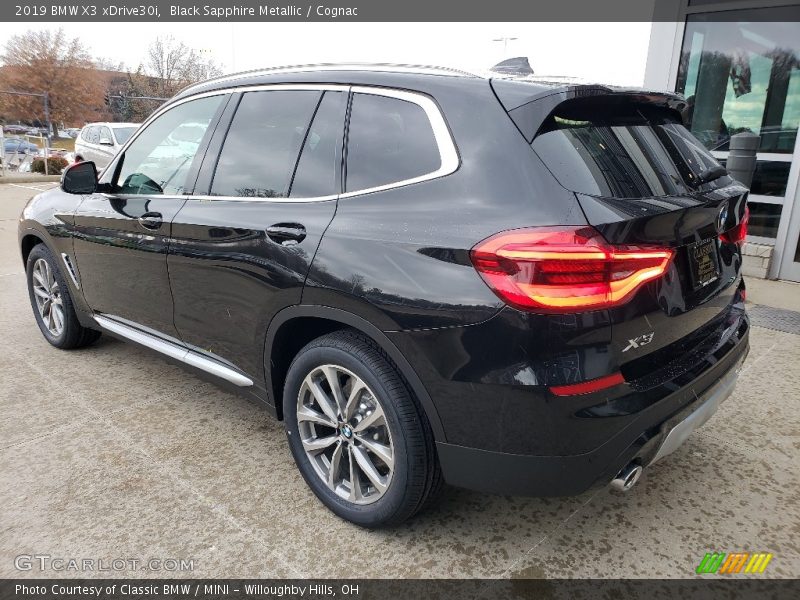 Black Sapphire Metallic / Cognac 2019 BMW X3 xDrive30i