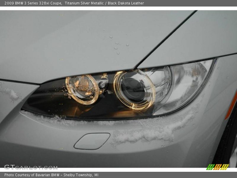 Titanium Silver Metallic / Black Dakota Leather 2009 BMW 3 Series 328xi Coupe