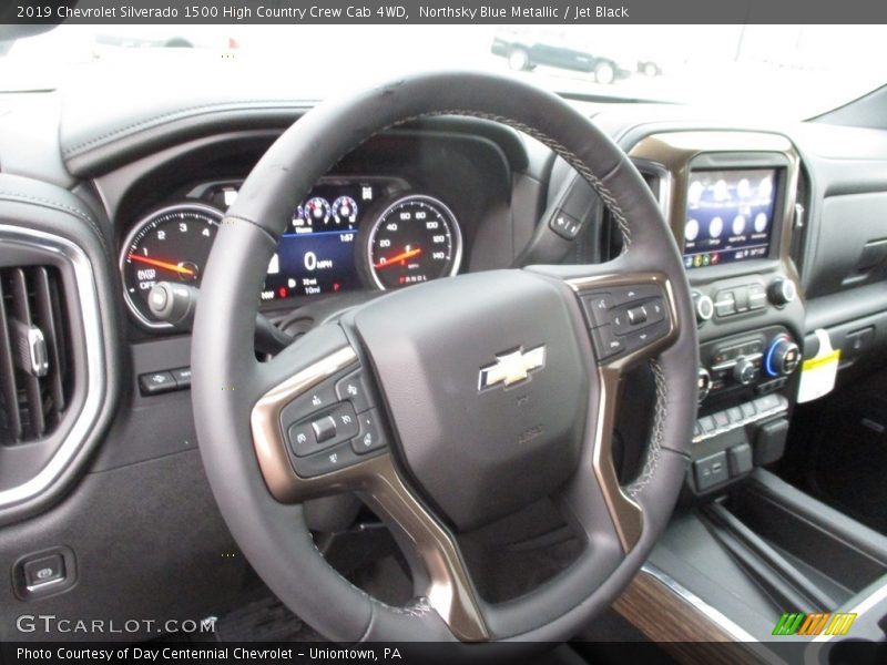 Northsky Blue Metallic / Jet Black 2019 Chevrolet Silverado 1500 High Country Crew Cab 4WD
