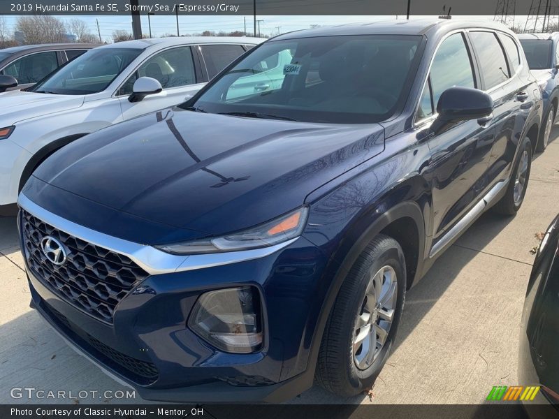 Stormy Sea / Espresso/Gray 2019 Hyundai Santa Fe SE