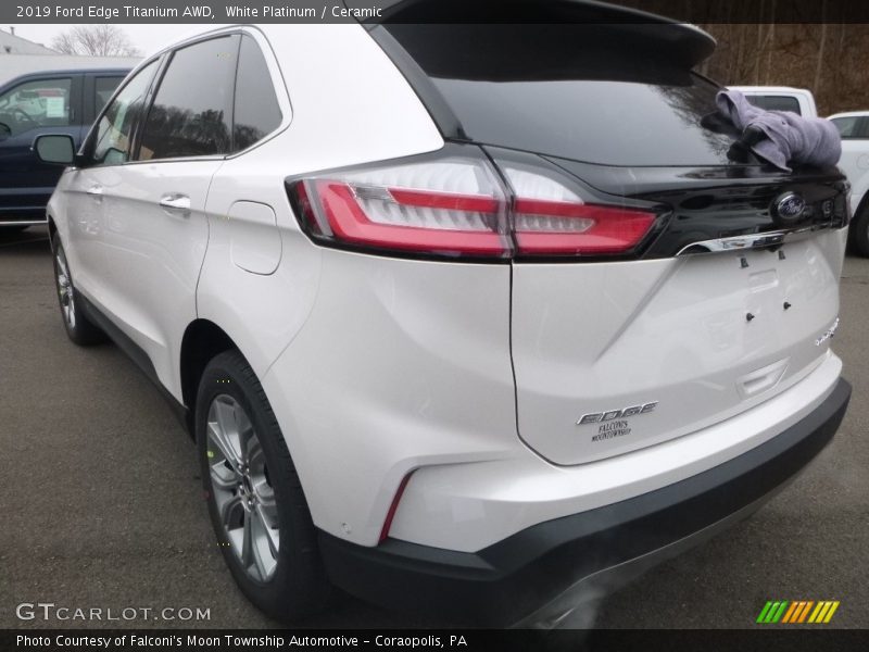 White Platinum / Ceramic 2019 Ford Edge Titanium AWD