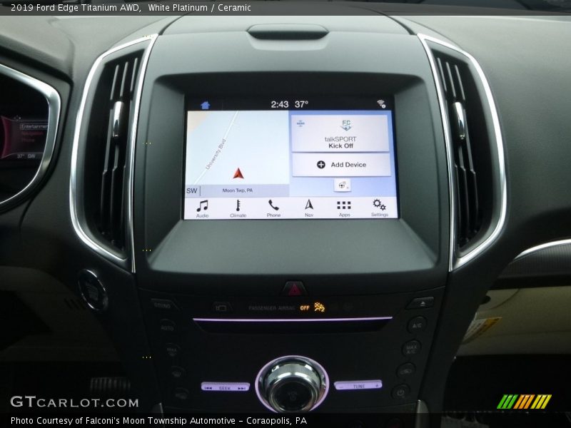Controls of 2019 Edge Titanium AWD