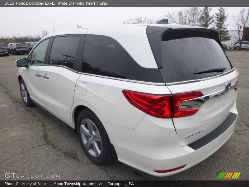 White Diamond Pearl / Gray 2019 Honda Odyssey EX-L