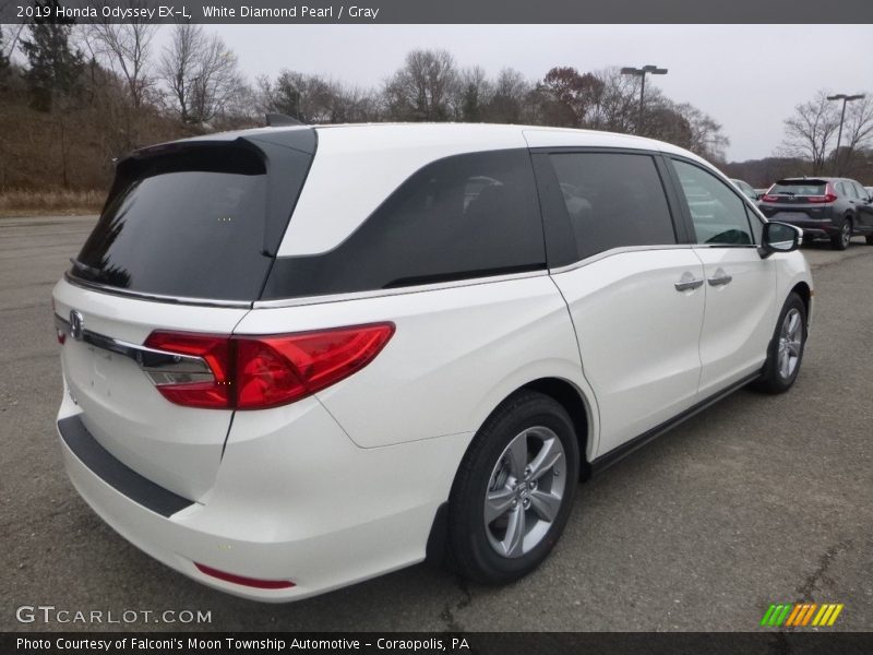 White Diamond Pearl / Gray 2019 Honda Odyssey EX-L