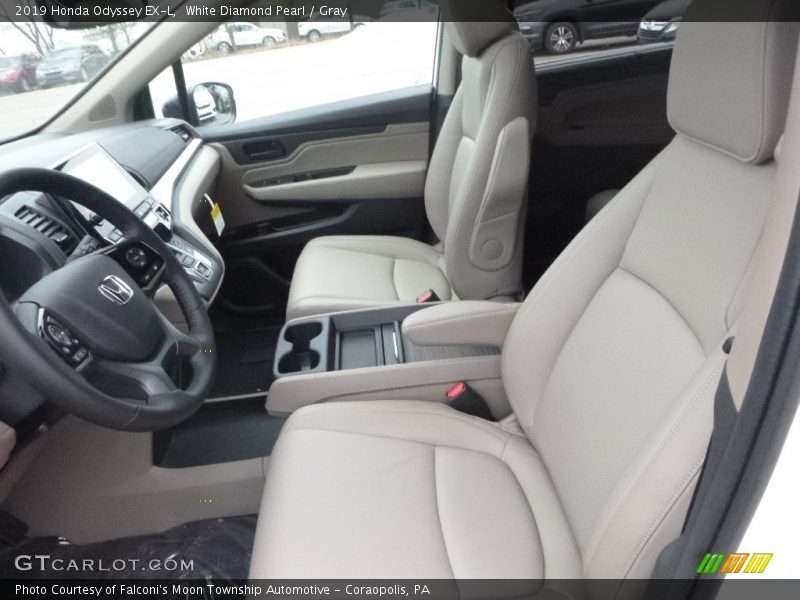 White Diamond Pearl / Gray 2019 Honda Odyssey EX-L