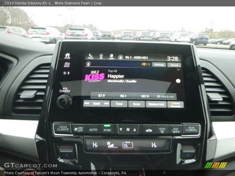 White Diamond Pearl / Gray 2019 Honda Odyssey EX-L