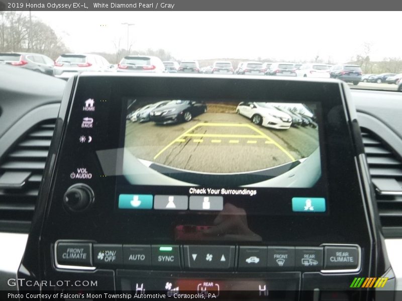 White Diamond Pearl / Gray 2019 Honda Odyssey EX-L