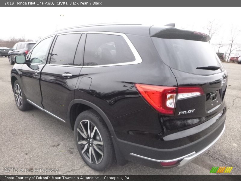 Crystal Black Pearl / Black 2019 Honda Pilot Elite AWD