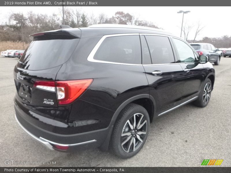 Crystal Black Pearl / Black 2019 Honda Pilot Elite AWD