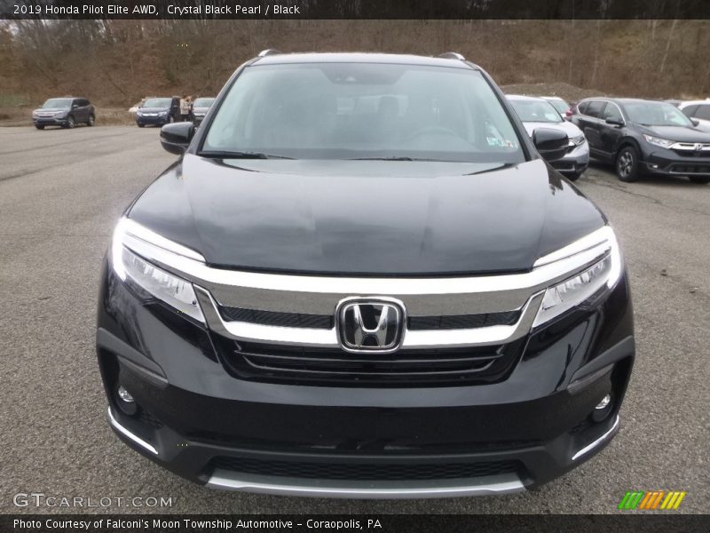 Crystal Black Pearl / Black 2019 Honda Pilot Elite AWD