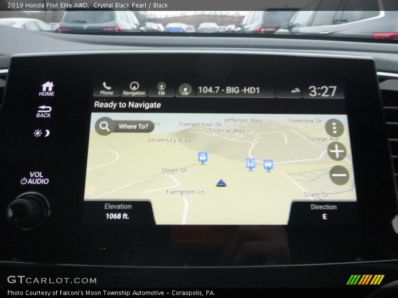 Navigation of 2019 Pilot Elite AWD