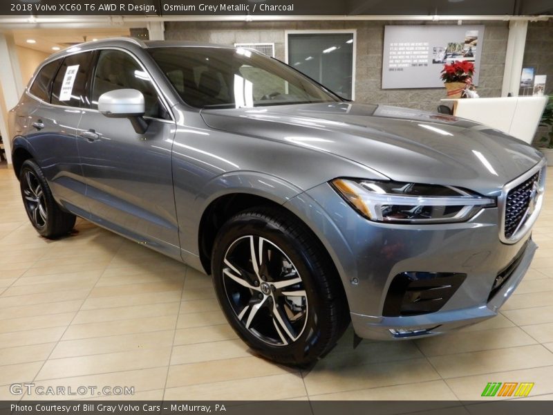 Osmium Grey Metallic / Charcoal 2018 Volvo XC60 T6 AWD R Design