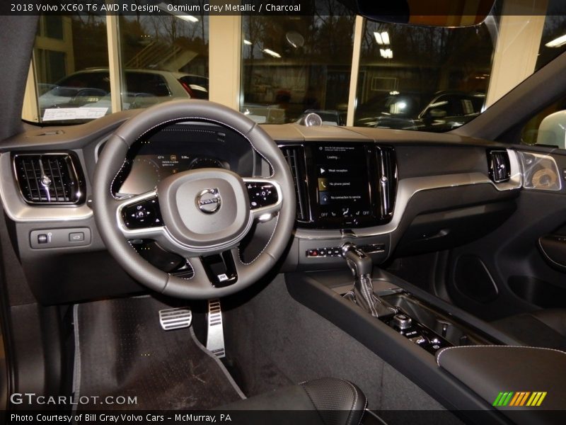 Osmium Grey Metallic / Charcoal 2018 Volvo XC60 T6 AWD R Design