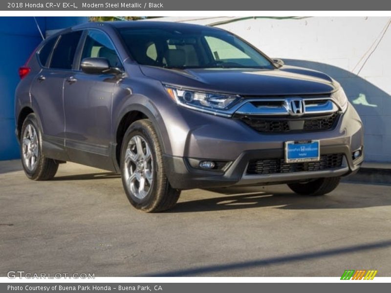 Modern Steel Metallic / Black 2018 Honda CR-V EX-L