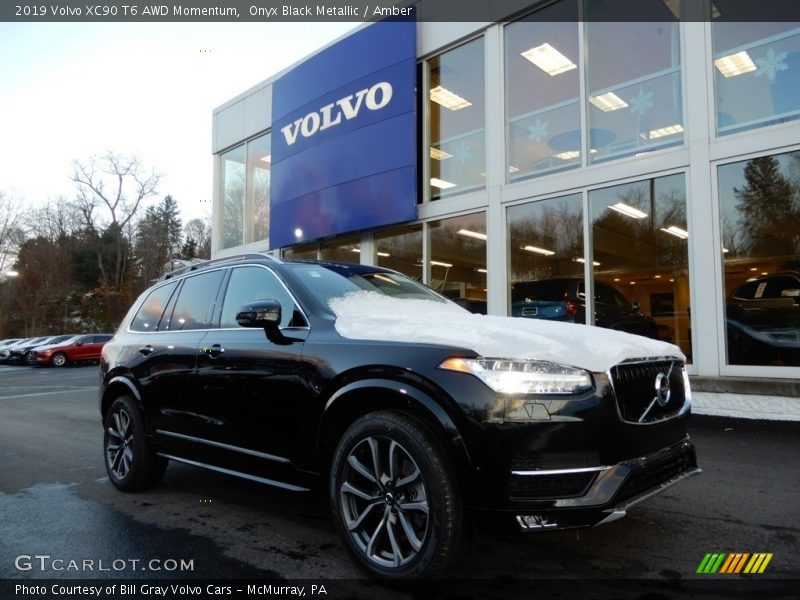 Onyx Black Metallic / Amber 2019 Volvo XC90 T6 AWD Momentum