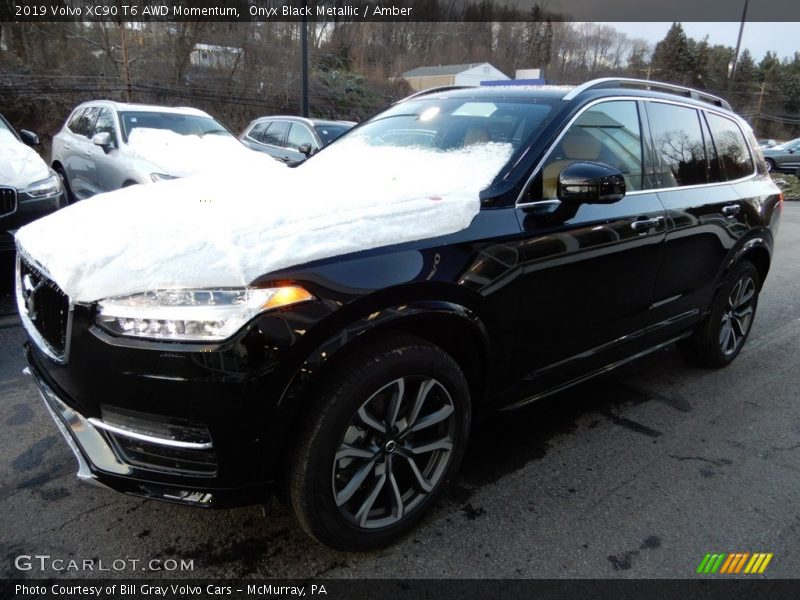 Onyx Black Metallic / Amber 2019 Volvo XC90 T6 AWD Momentum