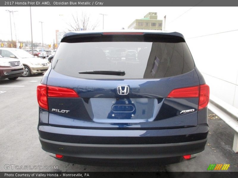 Obsidian Blue Metallic / Gray 2017 Honda Pilot EX AWD