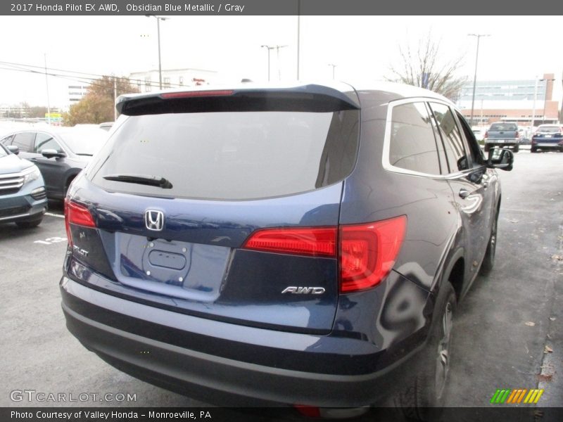 Obsidian Blue Metallic / Gray 2017 Honda Pilot EX AWD