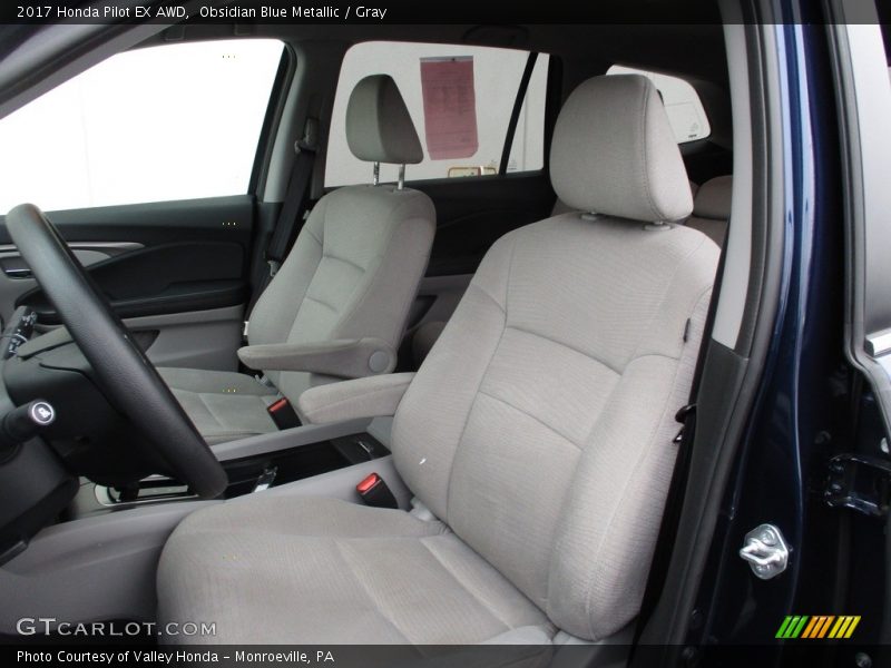 Obsidian Blue Metallic / Gray 2017 Honda Pilot EX AWD