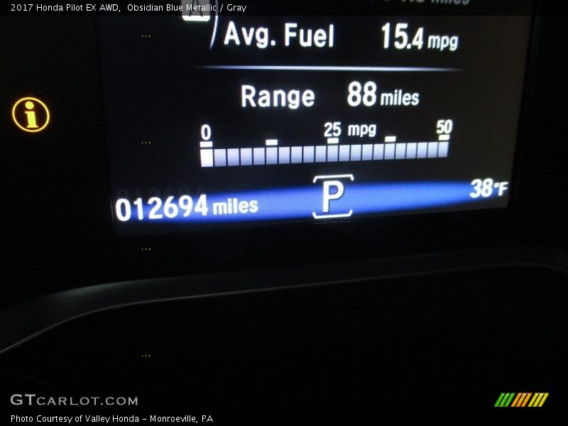 Obsidian Blue Metallic / Gray 2017 Honda Pilot EX AWD