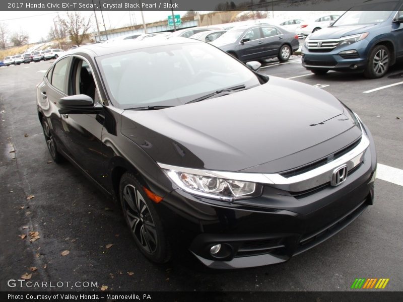 Crystal Black Pearl / Black 2017 Honda Civic EX-T Sedan