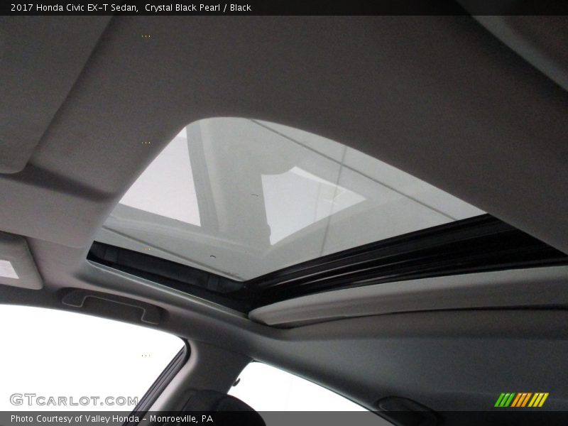 Crystal Black Pearl / Black 2017 Honda Civic EX-T Sedan